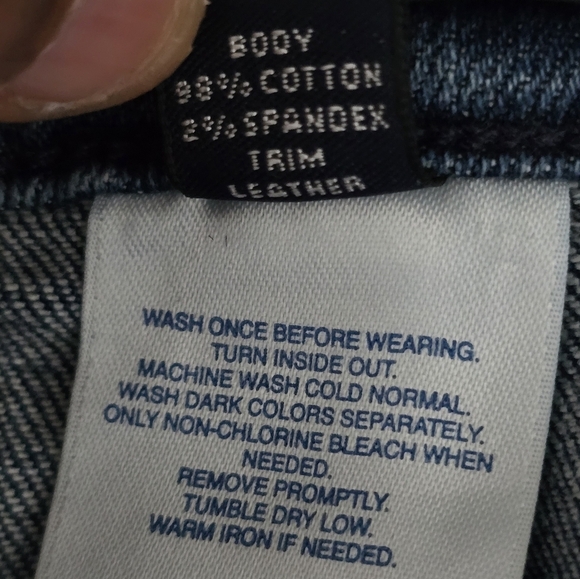 Lands End Denim Skirt Size 10 Blue Knee Length Medium Wash Stretch Pockets - Picture 7 of 9